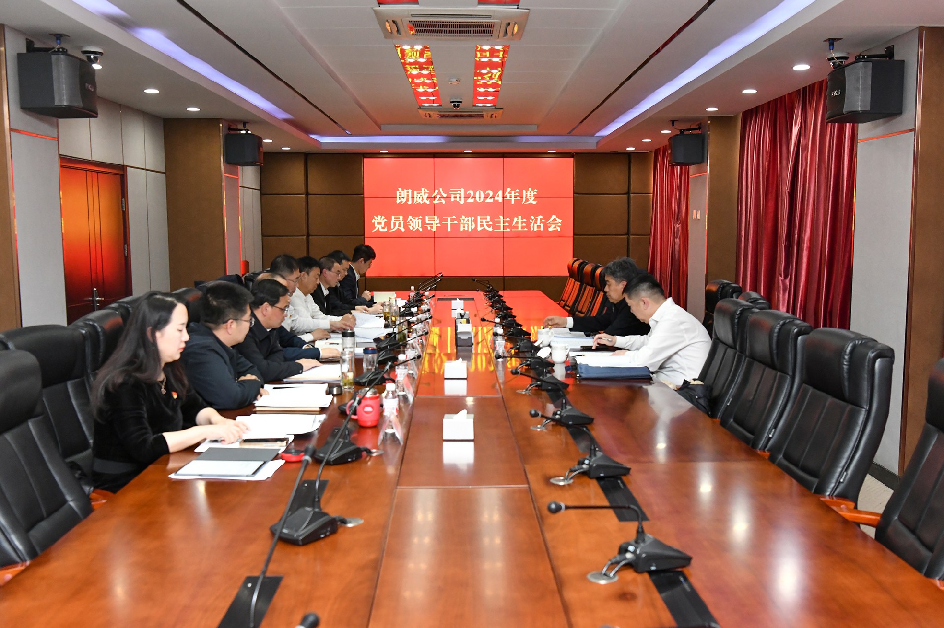 刘颖参加指导朗威公司2024年度领导班子民主生活会并调研